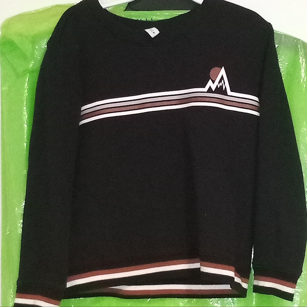 Janie and Jack Black and White Crewneck Sweater